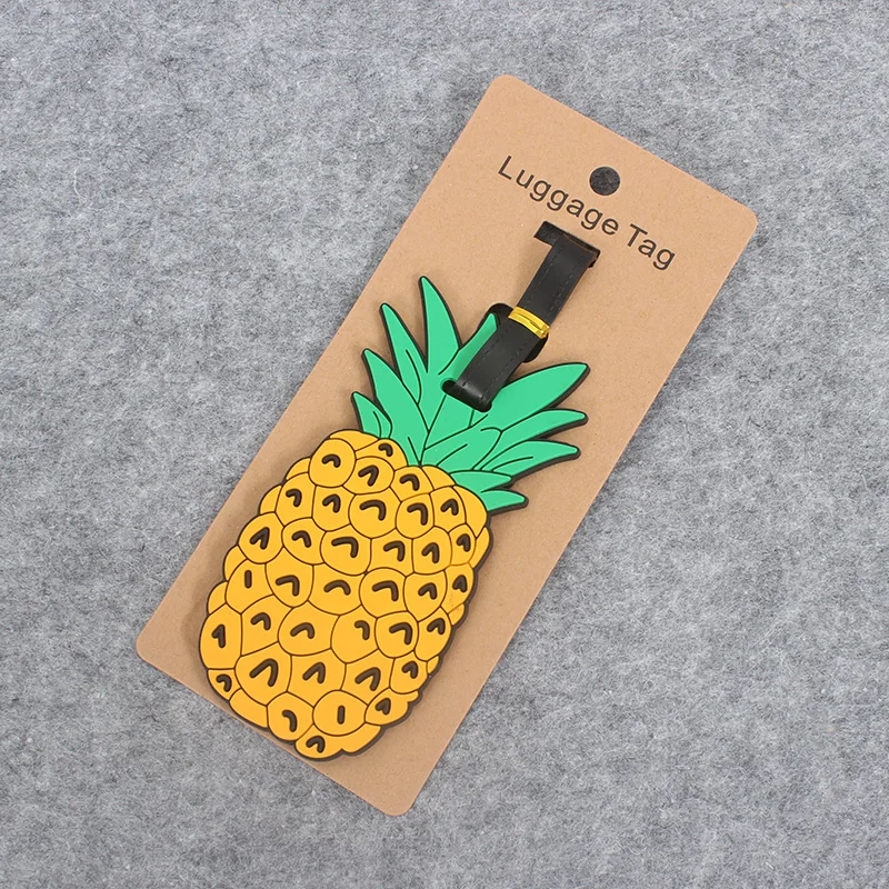 Fashion Fruits Travel Accessories Creative Luggage Tag Silica Gel Suitcase ID Addres Holder Baggage Boarding Tags Portable Label