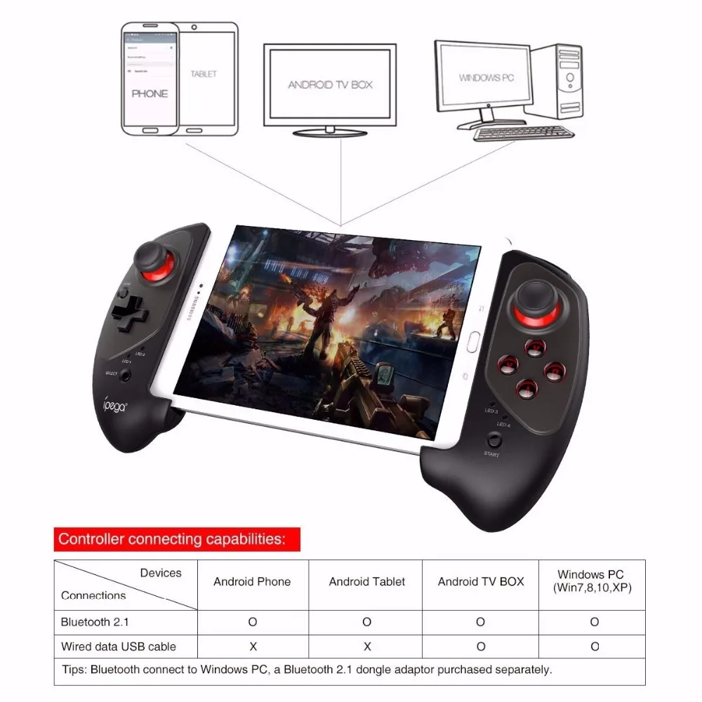 New iPEGA PG-9083 Gamepad for PC PG 9083 Android Gamepad Wireless Bluetooth Telescopic Game Controller pad/Android IOS Tablet PC