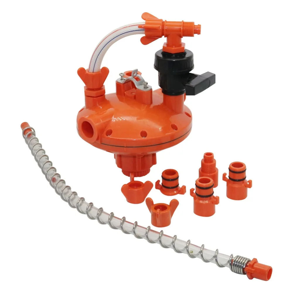 Poultry Chiken Quail Rabbit Water Supply Line Pressure Reduce Valve System Waterline Chicken Drinker Water Chicken Coop Kit 1set