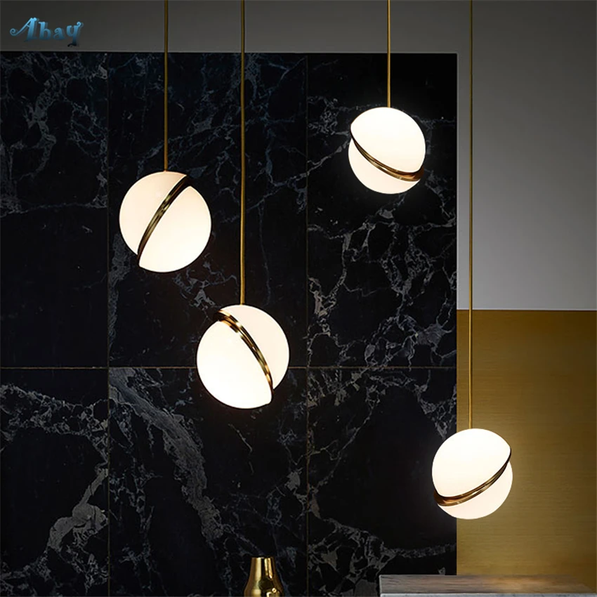 

Nordic Modern Lustres Stagger Ball Pendant Lights Restaurant Bedroom Living Room Light Store Art Deco Hanging Lamps Fixtures