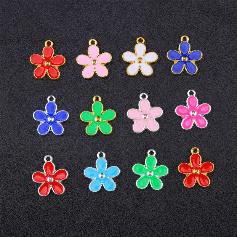 Juya Handmade Enamel Charms DIY Colorful Resin Animal Flamingo Bird Flower Charms For Bracelets Necklace Earrings Making image 6