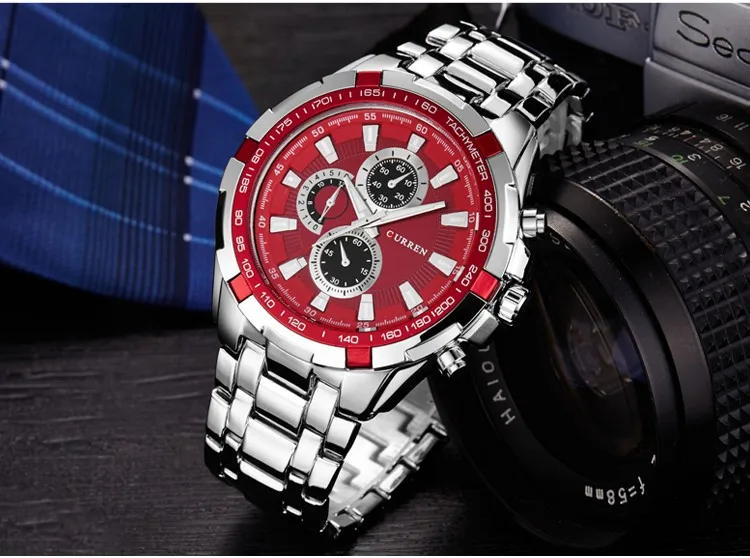 2022CURREN Top Marke Quarzuhr Männer Wasserdichte Sport Military Armbanduhr Männer Business Edelstahl Männliche Uhr Reloj Hombre – Detail 12