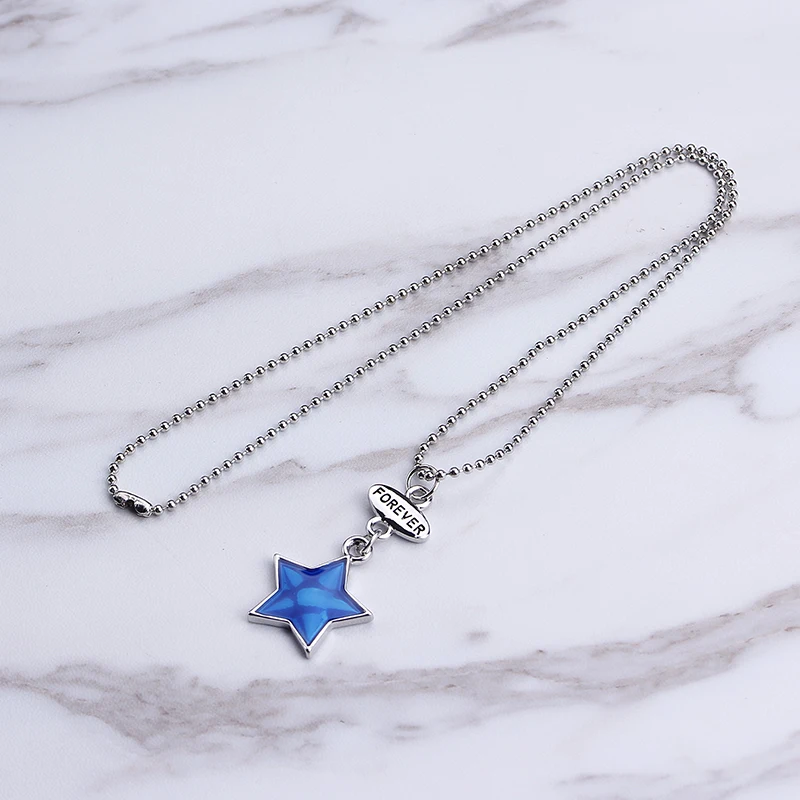 Set for Children Best Friend Forever Necklace Resin Blue Heart Moon Star Pendant BFF 3 Necklace Jewelry Lovely Gifts For Kids