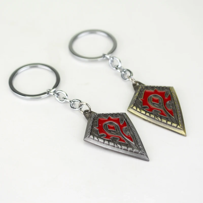 Hot Game World of War Craft WOW Horde Logo Key Chain Alliance Hearthstone Keychain Pendant Key Holder Key Ring -50