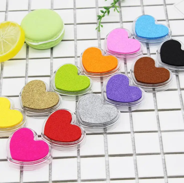 Colorful Love Candy Color Inkpad 5 PCS/Lot Rubber Stamp Ink Pad Engraving Special DIY Stamp Pad