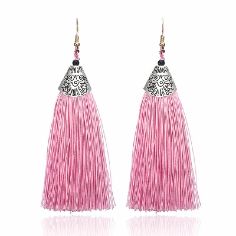 QianBei Vintage Tassel Earrings Women Fashion Brand Jewelry Geometric Mix Color Simple Dangle Drop Earrings Fashion Jewelry