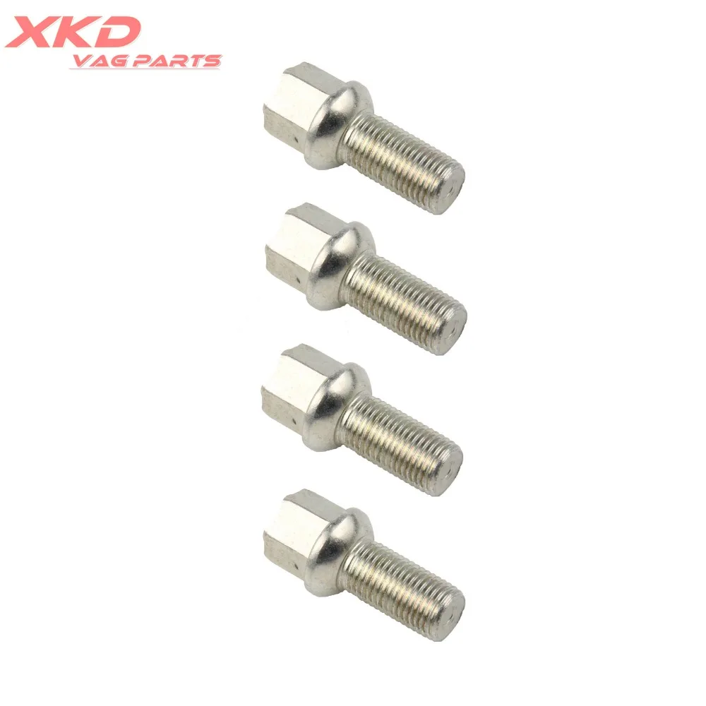 4pcs Wheel Bolt Fit For Corrado CC Eos Golf Je-tta G-TI Passat AU-D S5 S6 M14*1.5*27 8D0 601 139 D WHT 001 812  WHT 002 437