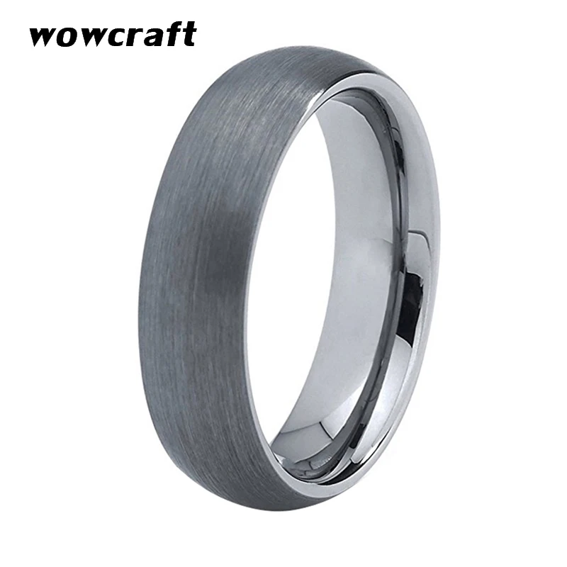 6mm Brushed Tungsten Carbide Rings for Women Simple Designer Jewelry Wedding Band Domed Comfort Fit Engagement Ring