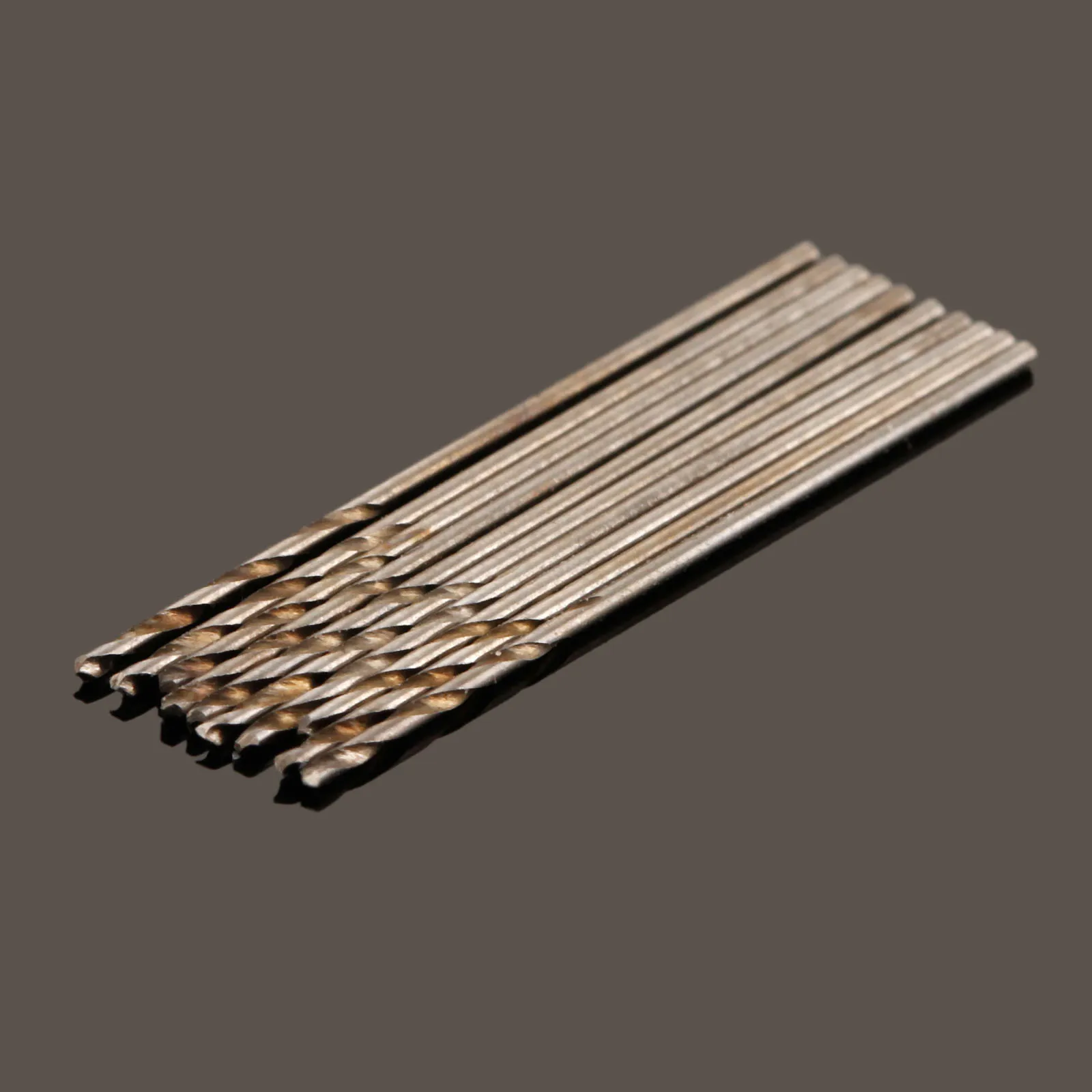 Juego de brocas helicoidales de acero de alta velocidad, herramientas de perforación de madera de vástago Micro recto, HSS, 0,6mm, 10 unidades