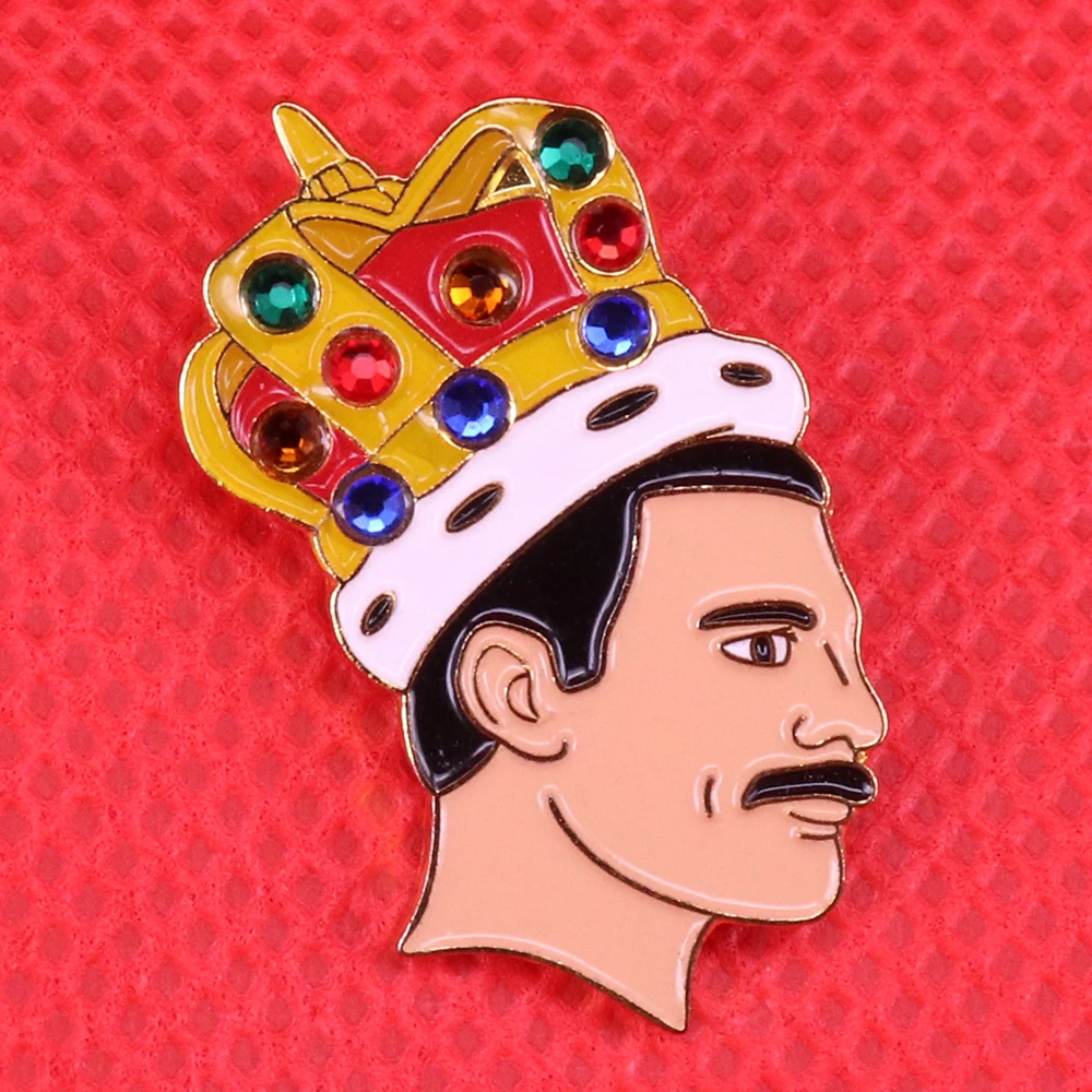 Freddie Mercury Queen Pin LGBTQ Badge Brian May Brooch Bohemian Rhapsody artist gift