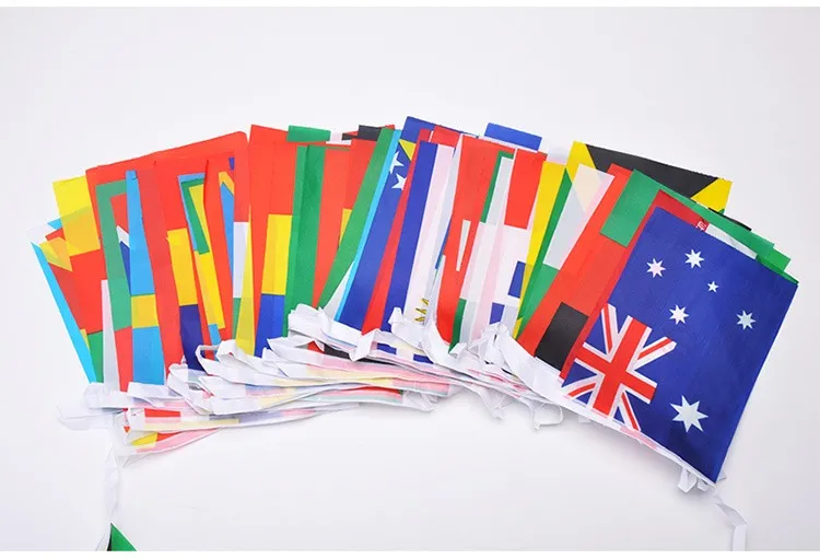 New String flag 100pcs 200pcs countries around the world all nations flag small flag Sports games hanging flags