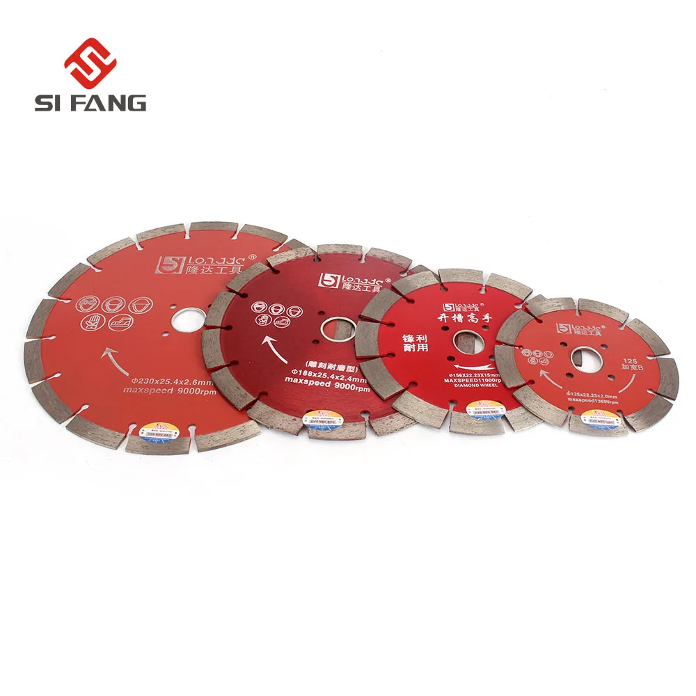 Imagem -05 - Diamond Saw Blade Wheel Disco de Corte Concreto Mármore Alvenaria Azulejo Engenharia 125 mm 156 mm 188 mm 230 mm