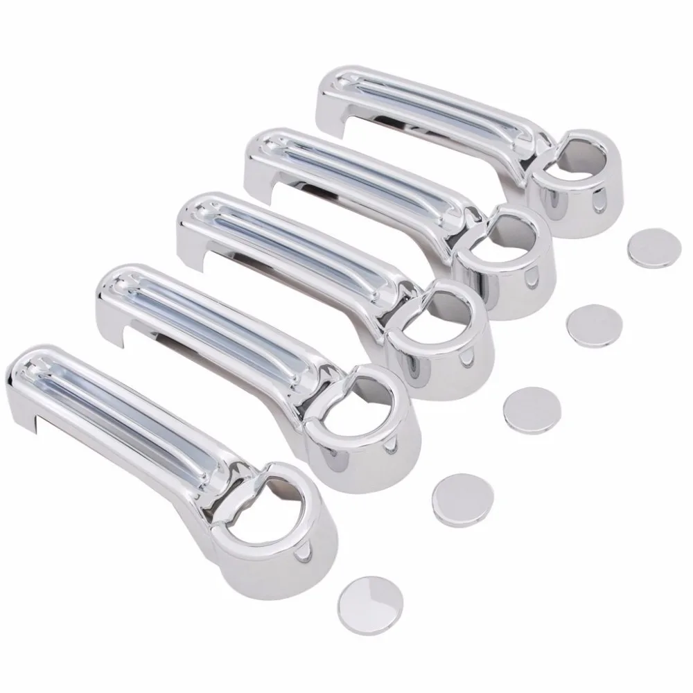 

CHROME 4 Door Handle Cover and Tailgate Handle Cover 5PCS for 07-17 Jeep Wrangler JK / 08-12 Jeep Liberty / 07-11 Dodge Nitro