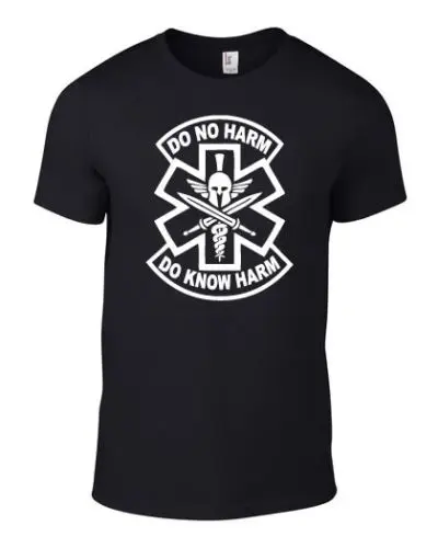 2019 Summer Brand Clothing Do No Harm Do Know Harm Spartan Medic Emt T-Shirt street wear Tee shirt