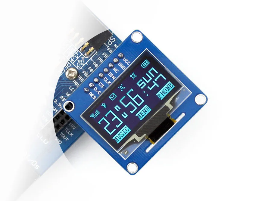 1.3inch OLED (B) Display Module SH1106 Driver Chip 128*64 Resolution SPI I2C Interfaces with Straight/Vertical Pinheader