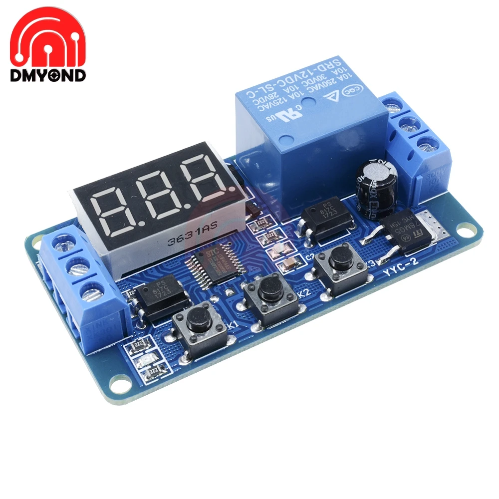 DC 12V LED Digital display Home Automation Delay Relay Trigger Time Circuit Timer Control Cycle Adjustable Switch Relay Module