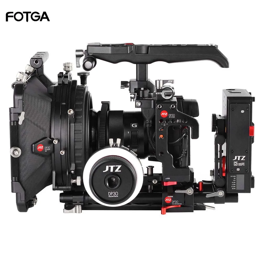 JTZ DP30 Camera Cage Baseplate Matte Box Follow Focus Rig KIT For SONY A9