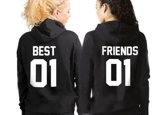 

Skuggnas Best friends Bff hoodies Long Sleeve aesthetic Black Women Spring Fashion Jumper hoodies harajuku tops Christmas Gift
