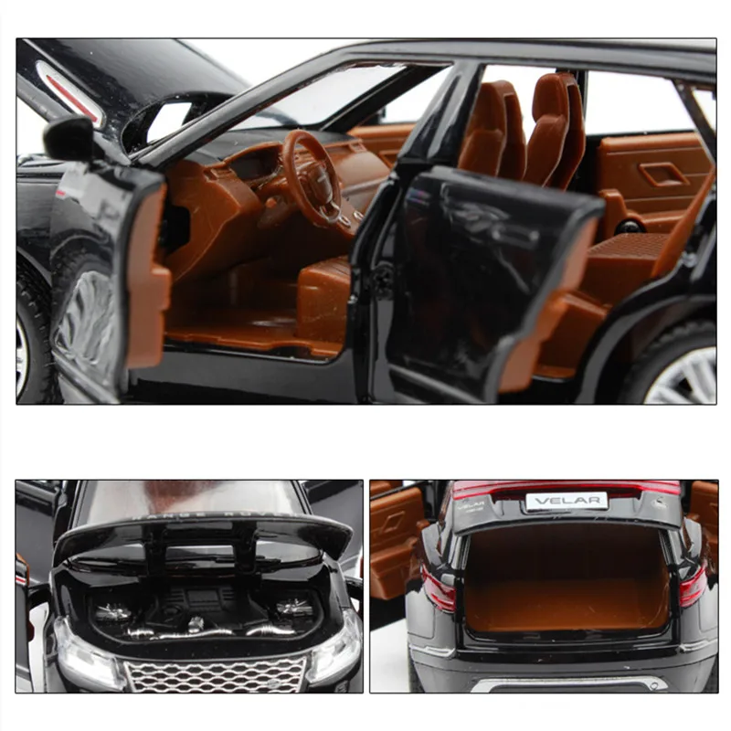 Hot Selling 1:32 Velar Off-Road Alloy Model,Simulating Die-cast Metal Sound and Light Back to Luxury SUV Model,Free Shipping