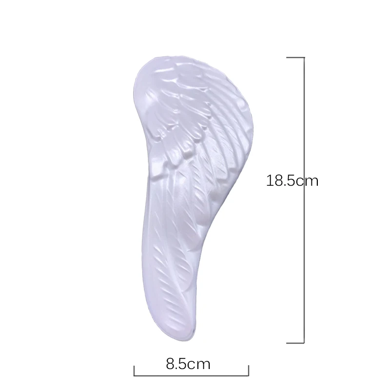 Hot Practical Massage Tangle Comb Hair Brush Professional Hairbrush Anti-static White Angel Wings Comb Free shipping view 4