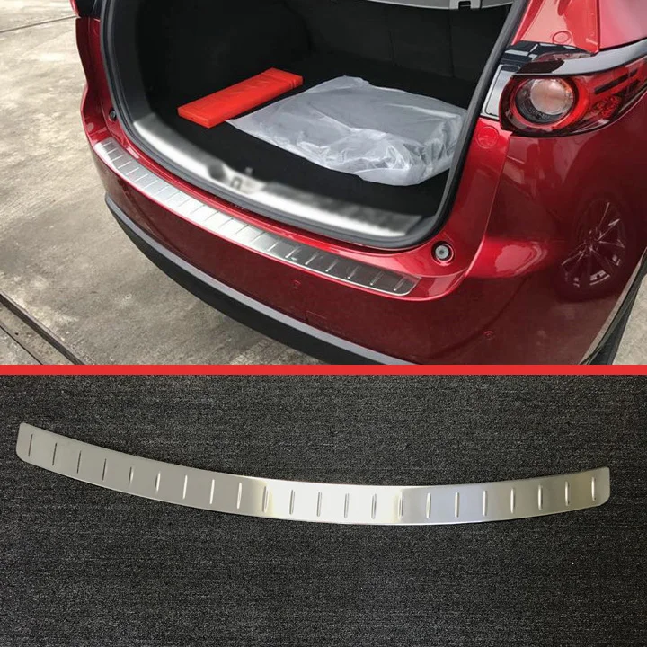 Stainless Steel Rear Bumper Sill Protector Trim For Mazda CX-5 CX5 2017 2018 2019 Car Accessories Stickers