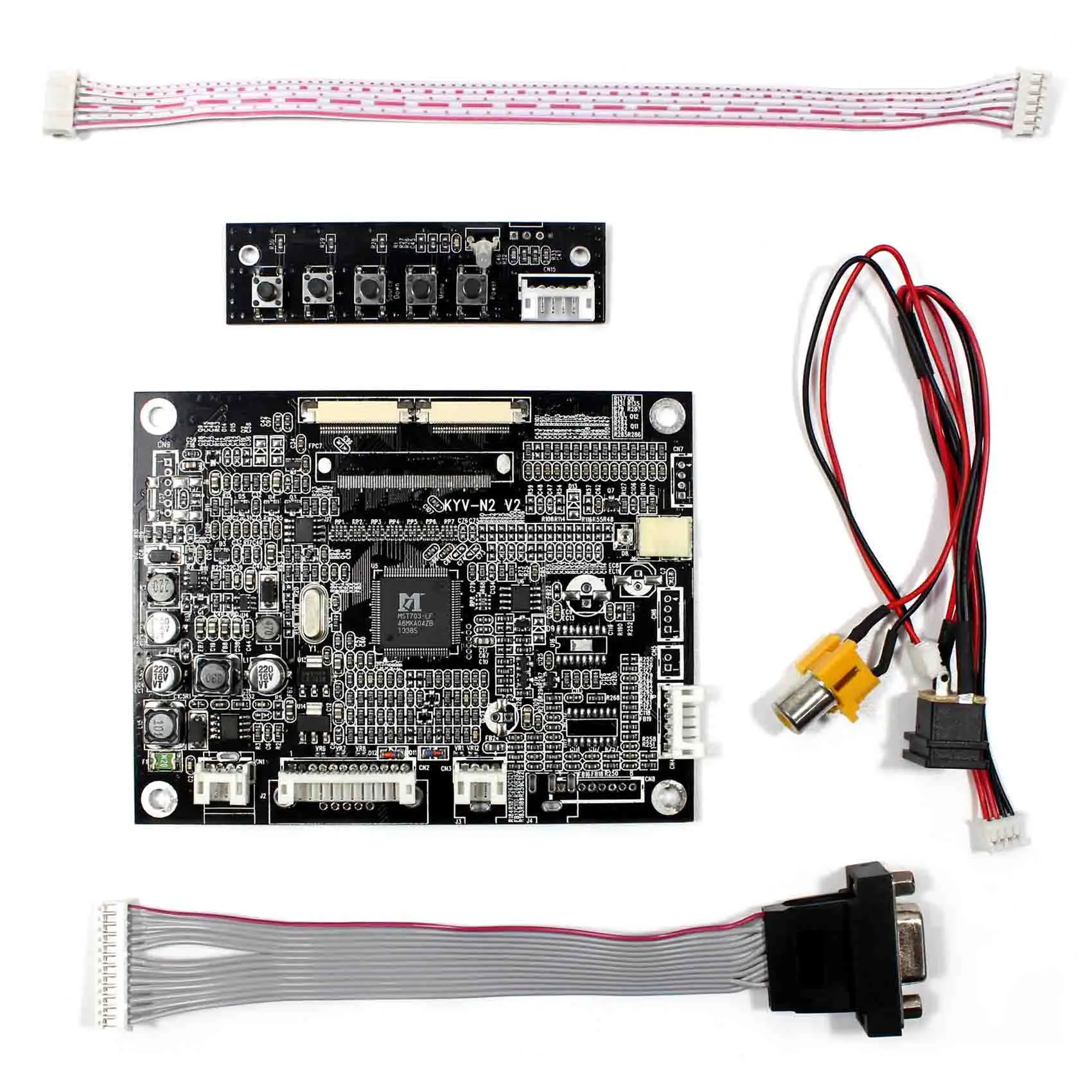 VGA+AV+LCD Controller Board Work For 10.2inch 800x480 AT102TN03 LCD Screen