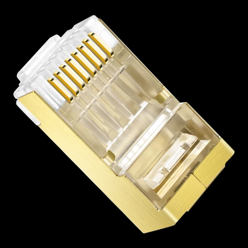 CNCOB Cat6 FTP gold-plated shielded cable connector RJ-45 modular Ethernet connector network crystal head 8P8C rj45 connector