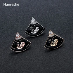B-mode Pregnancy Shape Brooch Cute Pin Women Silver Color Crystal Jewelry Gift for Enamel Pins Medical Christmas Brooch
