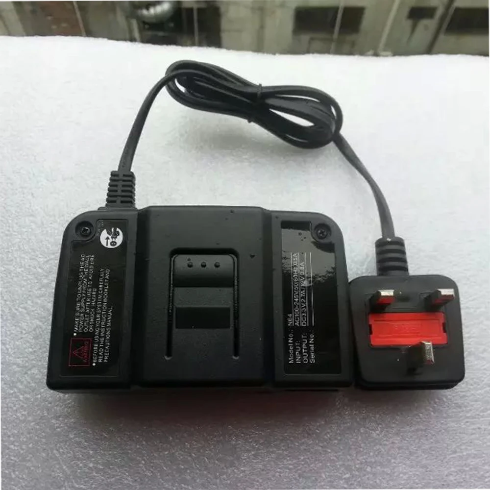 50pcs a lot Wholesale UK Plug Power Supply AC Adapter for  N64 game console