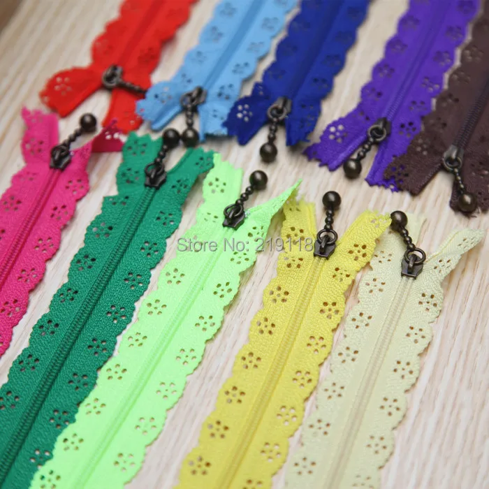 500pcs/lot DIY 20cm #3 Nylon Coil Lace Zipper wholesale suppluier zipper DIY beauty bag zipper apparel's gift