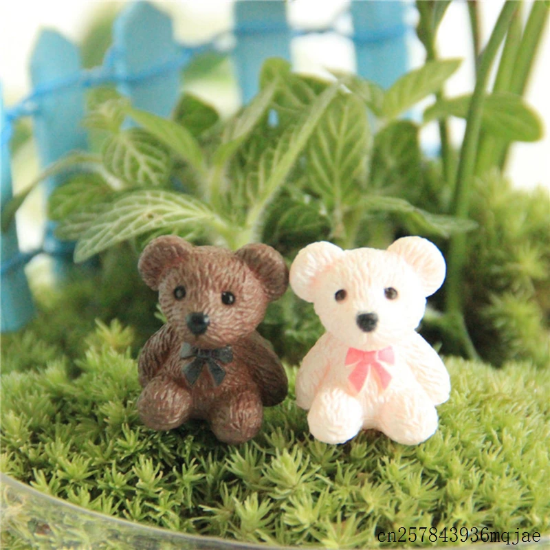 500pcs Micro-landscape Ornament Fairy Garden Miniature Mini Resin Teddy Bear Resin Craft Decoration