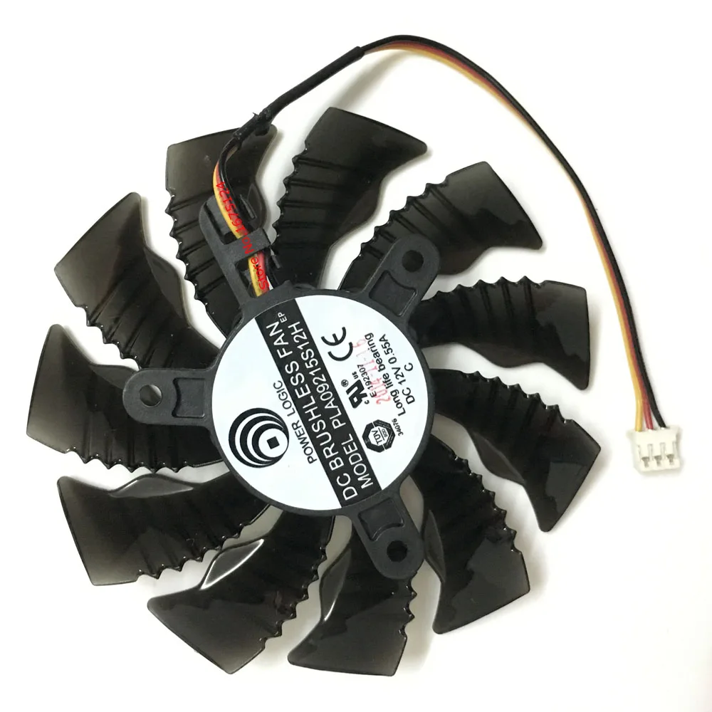 Wentylator GPU VGA, do gigabajta GTX960 GTX 970 MINI-ITX R7 360 2 GB, chłodzenie karty graficznej, (T129215SU PLA09215S12H 85MM 3Pin)