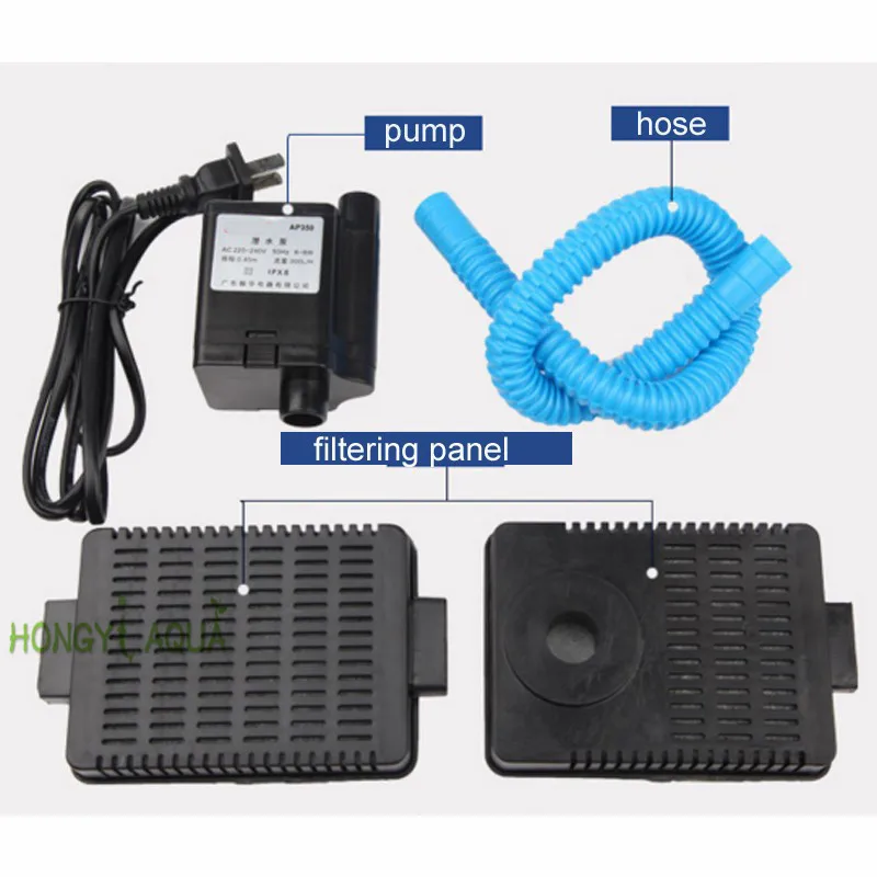 1 piece plastic fish tank original filter pump low water level pump bottom filter system 3 in 1 filter JABO AP-350 aquarium pump