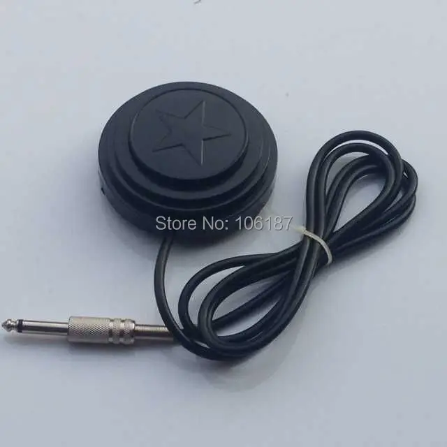 1Pc Retail Round Black TATTOO FOOT PEDAL Plastic Tattoo Footswitch Foot Switch For Tattoo  POWER SUPPLY ROUND STAR