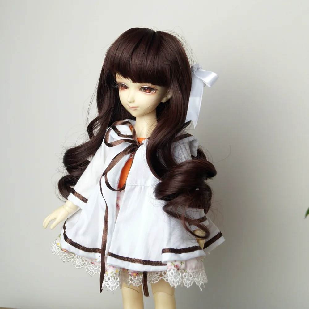 BJD 1/6 Long Curly Wig For 1/6 11