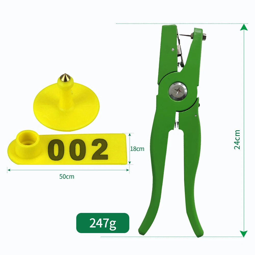 Ear Tag Sheep Marker Applicator 001-100 Ear Tags for Goat Identification Kit Ear Tagger with 2pcs Pins Ear Tag Pliers