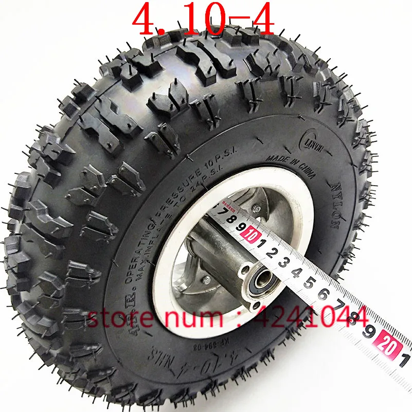 4.10/3.50-4  410/350-4  4.10-4 tires wheels 4 inch hub Rim with  tyre and inner tube fits ATV Quad Go Kart 47cc 49cc