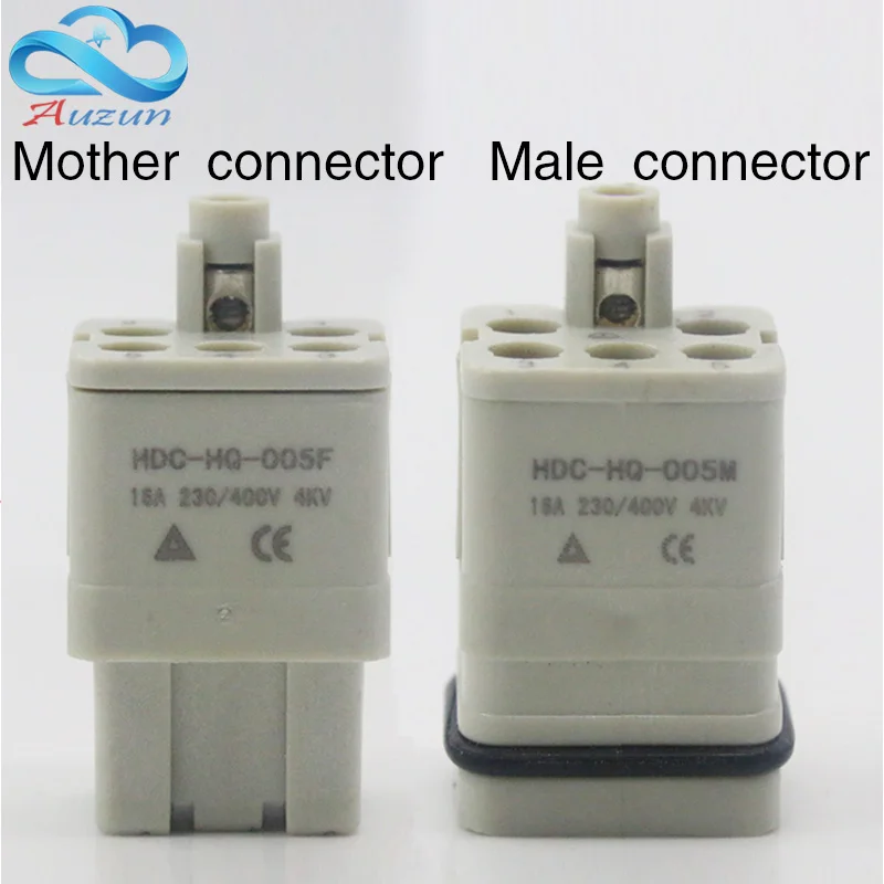 Heavy-duty connector 6 (5 + 1) core ha-006-3 air plug horizontal cold pressure hot channel flow waterproofing