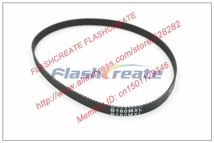 

POWGE B160 MXL Synchronous Belt 160 Teeth Width 6.35mm Length 325.12mm Rubber MXL Closed-Loop Timing Belt B160 MXL