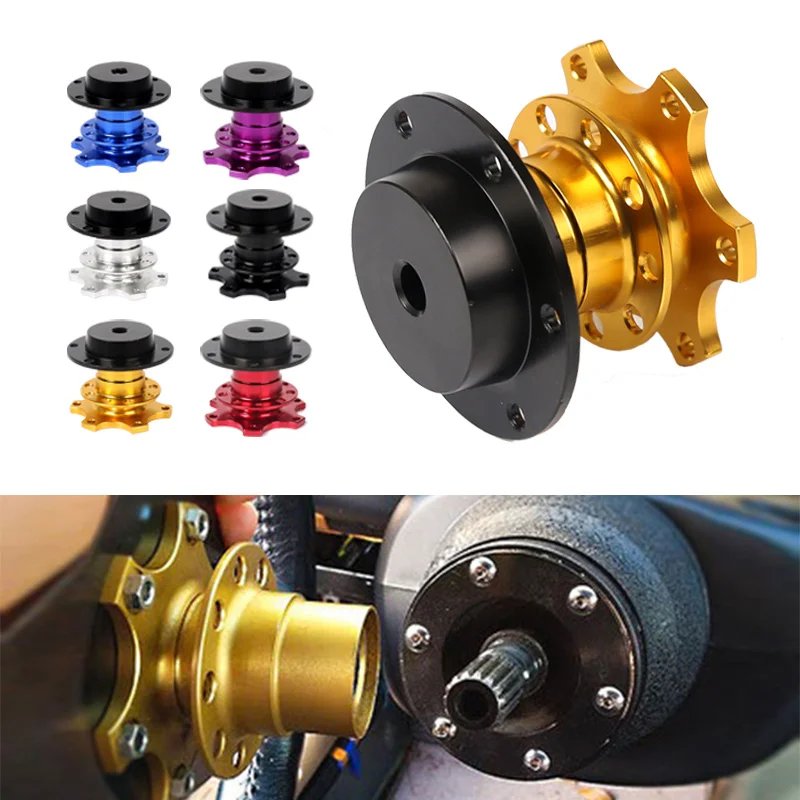 Universal Steering Wheel Quick Release Hub Boss Kit Wheel Hub Adapter For 6 hole Steering Wheel Hub