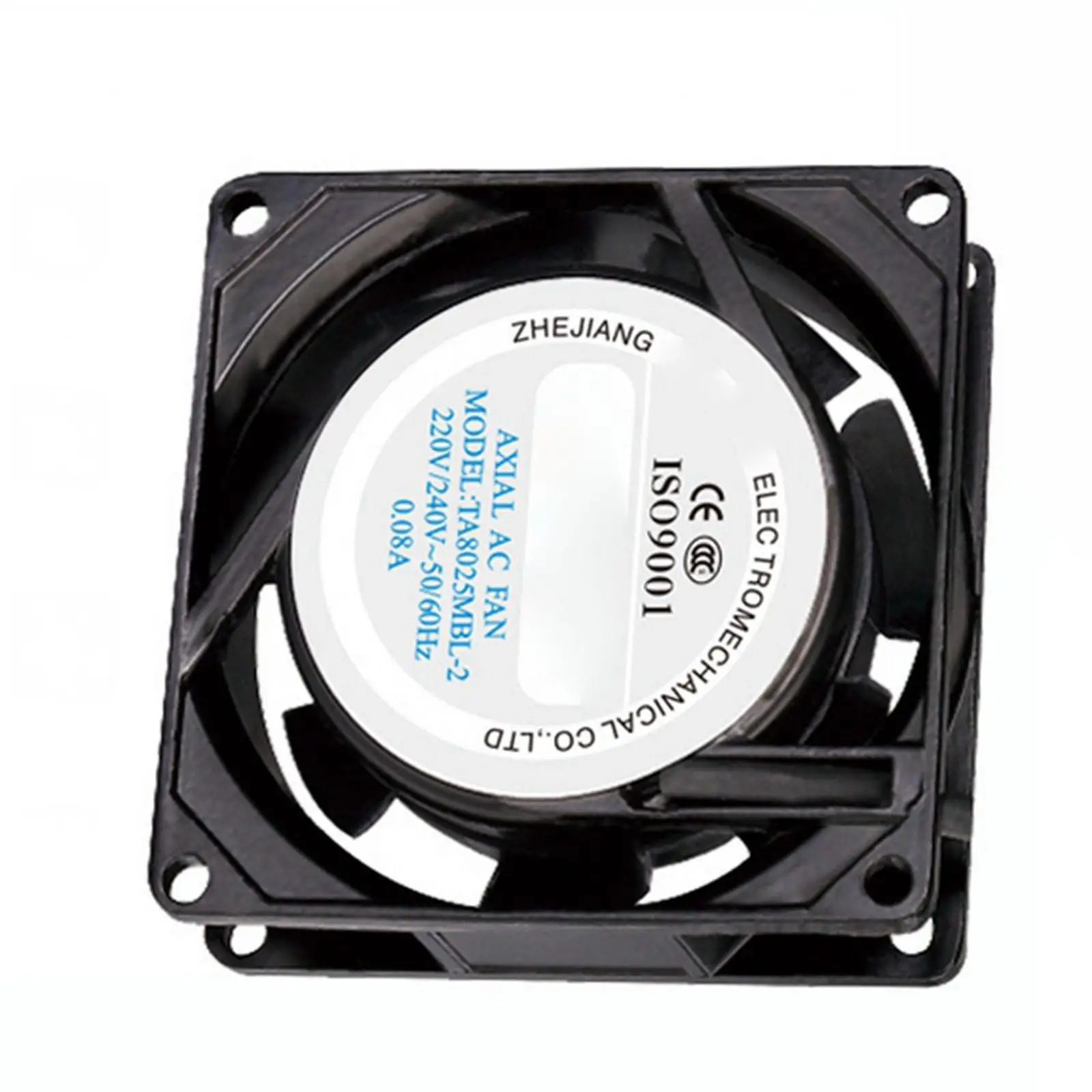 220V Ac 80X80X25 Mm Axiale Radiator Fan 21CFM 2800 Rpm Kogellager Hoge Snelheid