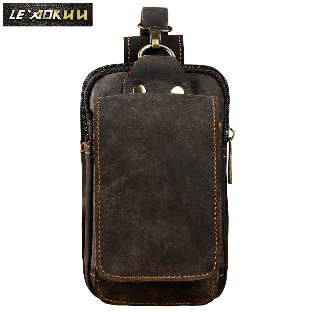 Fashion Quality Leather Small Summer Pouch Hook Design Waist Pack Bag Cigarette Case 6