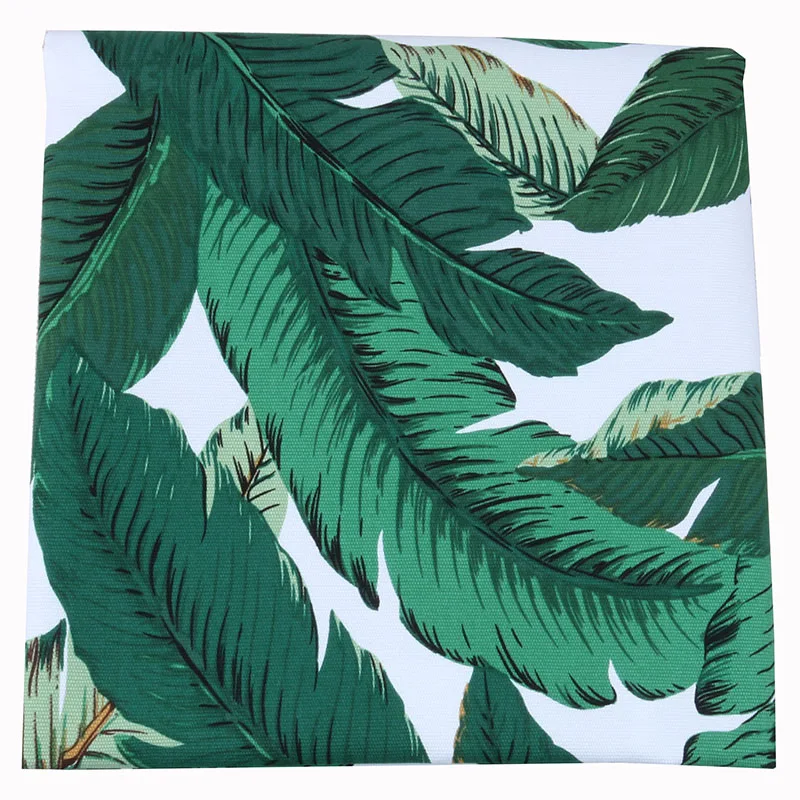 Nanchuang Upholstery Canvas Fabric Green Banana Leaf Cotton Cloth For Pillow Bag Shoes Doll Tablecloth Home Decoration Material