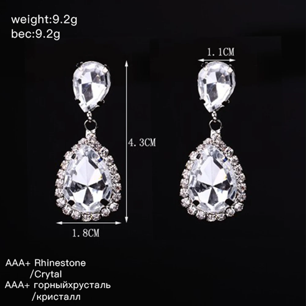 YFJEWE Bride Earrings Cosmetic Geo ZhaoHao Popular Rhinestone Crystal Drop Earring For Wedding Dress Fashion Baldpates #E043