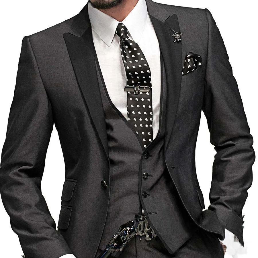 

Romantic black wedding man's Suit party dress Lounge suit&Wedding Tuxedos Men Wedding Suits