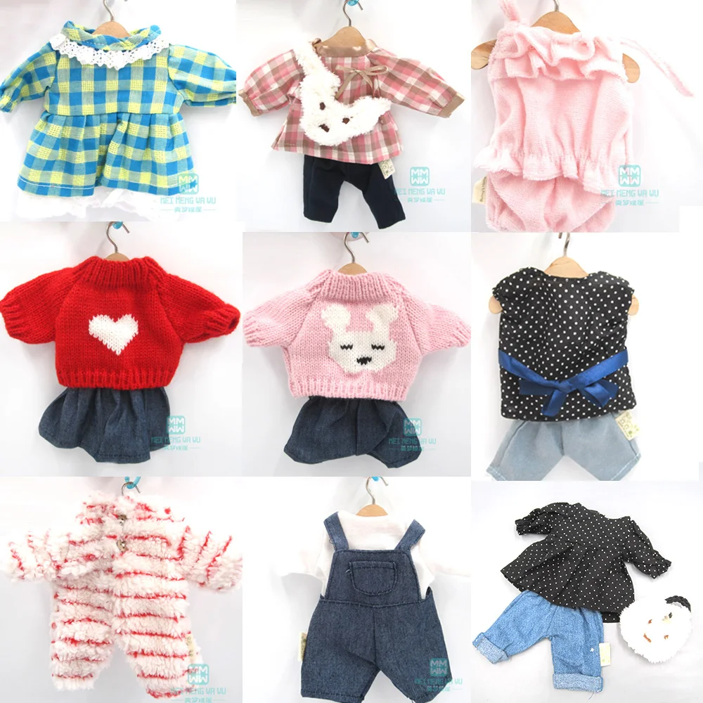 30cm Doll Clothes for 1/6 BJD Doll rabbit Cat Bear Plush Toys Soft Dress Skirt Sweater