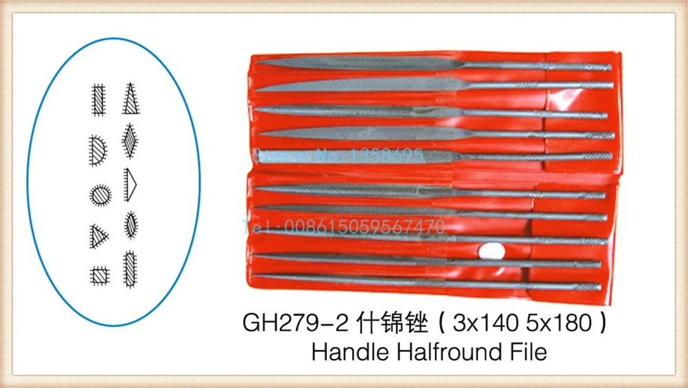 

Promotion DIY Craft kit Hot sale!!! 3*140mm 10pcs/lot GH279-2 handle halfround files, jewelry tools and machine, jewelry files