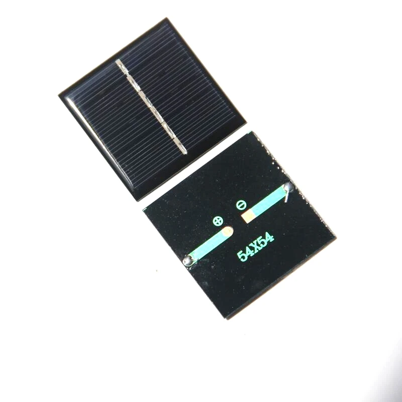 0.42W 3V Mini  Polycrystalline Solar Panel  Cell DIY Solar Charger For 2V-3V Battery System Light Toy  54*54MM 5pcs/lot