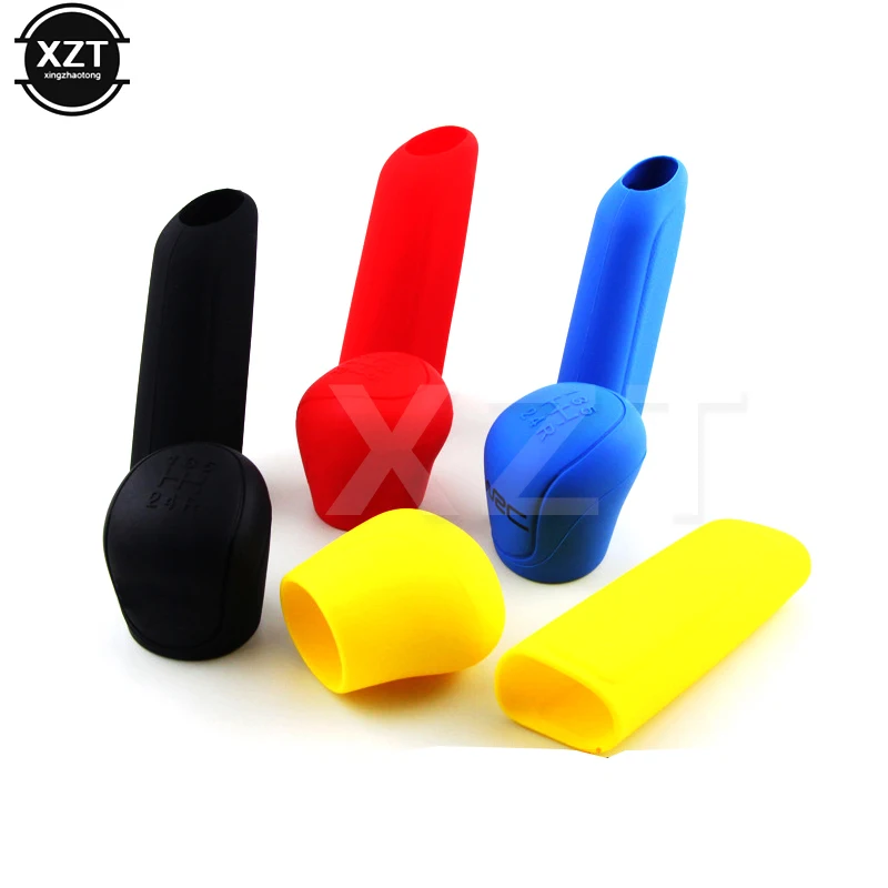 1Pcs ซิลิโคนเกียร์ Shift Knob สำหรับรถ Penutup REM Tangan เบรคมือ Universal กรณีคุณภาพสูงขายร้อน