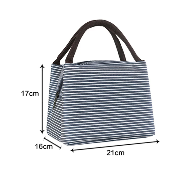 New Upgrade Portable Insulated Canvas Thermal Lunch Bag Women Small Cooler  Lunch Box Bag Tote SIZE 21*17*16 Cm 30%OFF C200